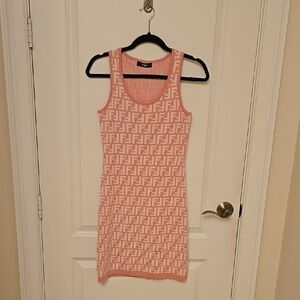 Fendi Pink Sleeveless Dress